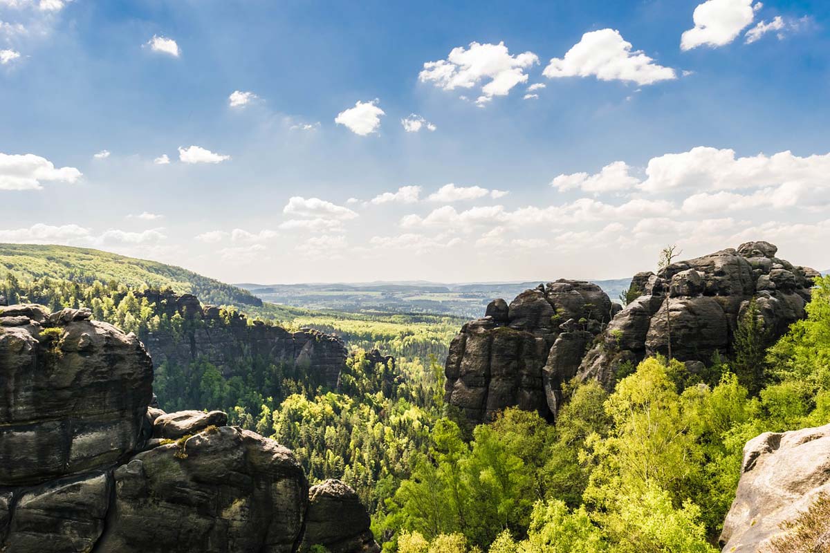 Fernblick im Elbsandsteingebgirge